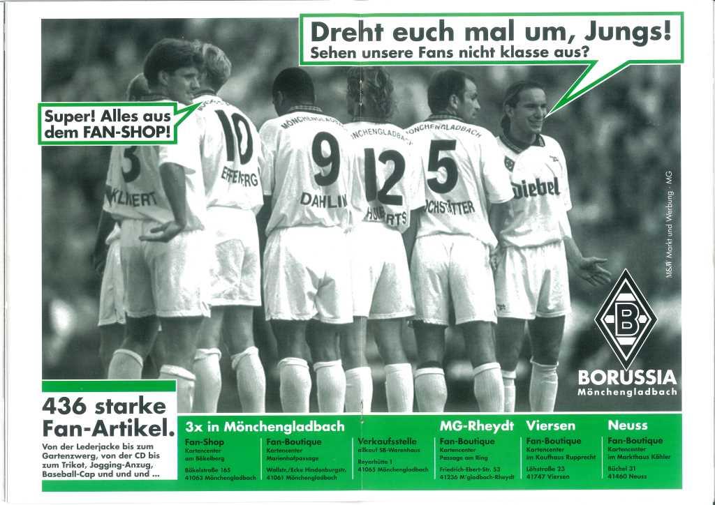 Fanartikel Anzeige Fohlenecho 1995/96