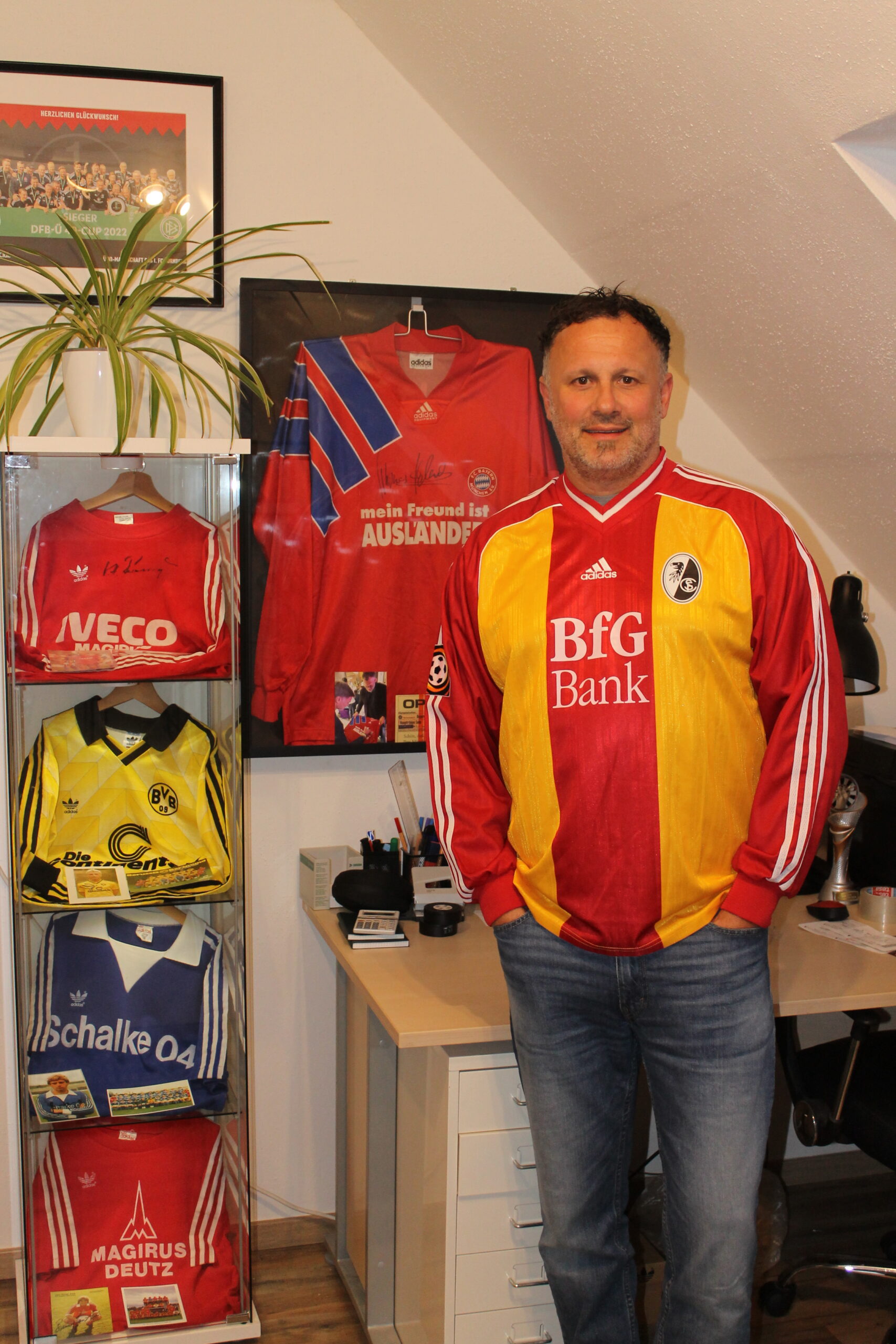In den Farben Badens beim FC Bayern