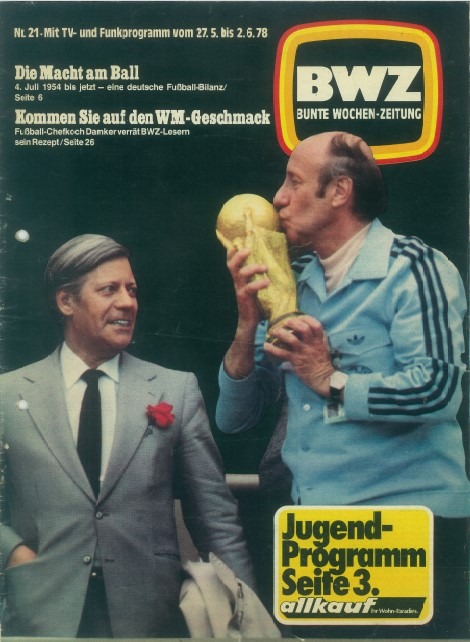 Im WM-Jahr 1978 enthält das TV-Supplement der WAZ eine wöchentliche Kolumne von Borussias Trainer Udo Lattek
