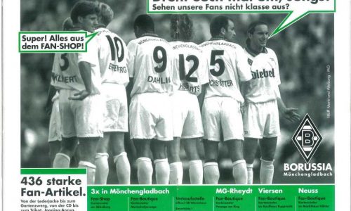 Fanartikel-Anzeige aus dem Fohlen Echo 1995/96